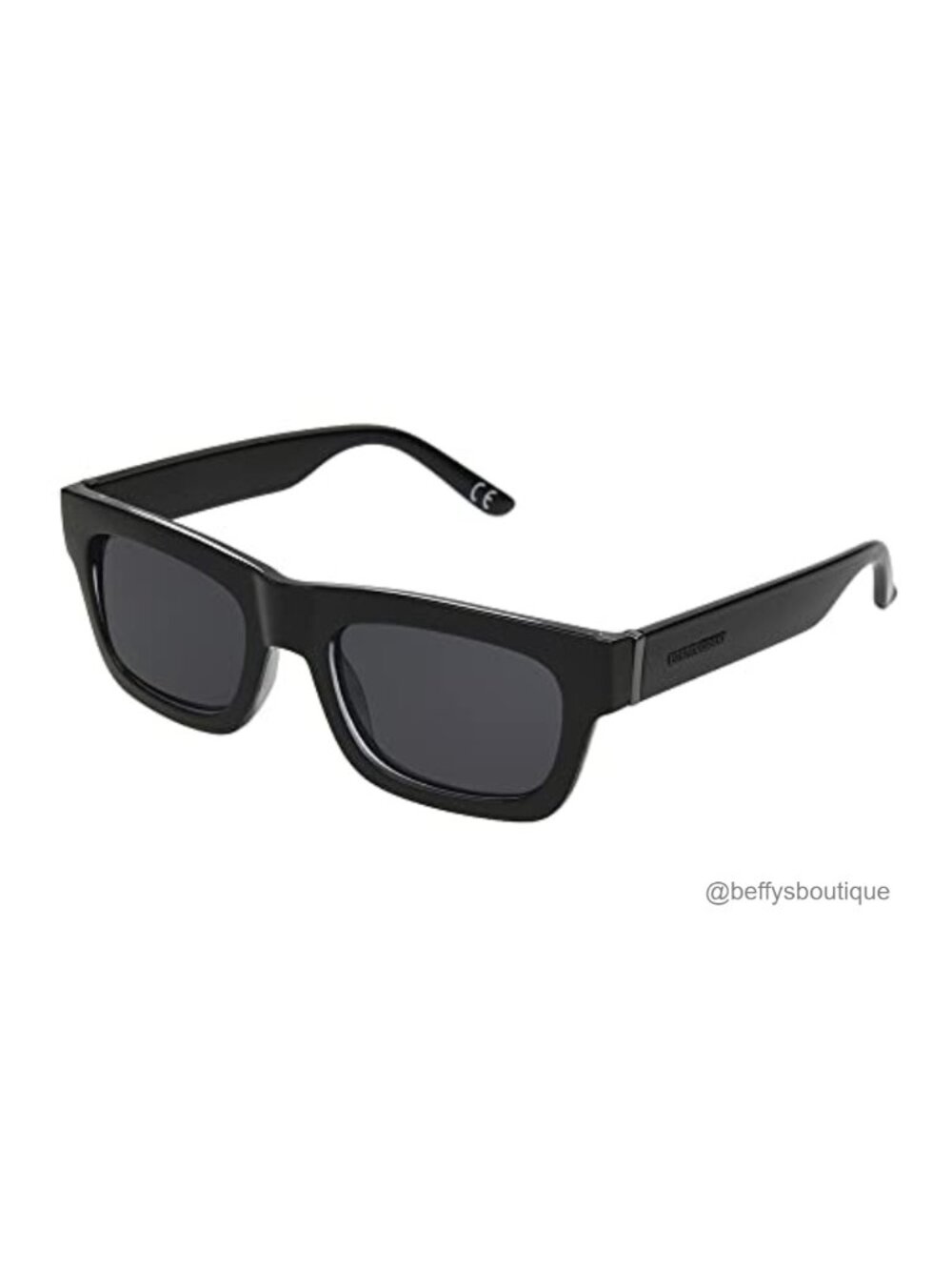 Foster Grant 1960s Black Sunglasses 54mm Wayfarer Style, Scratch Resistant UV